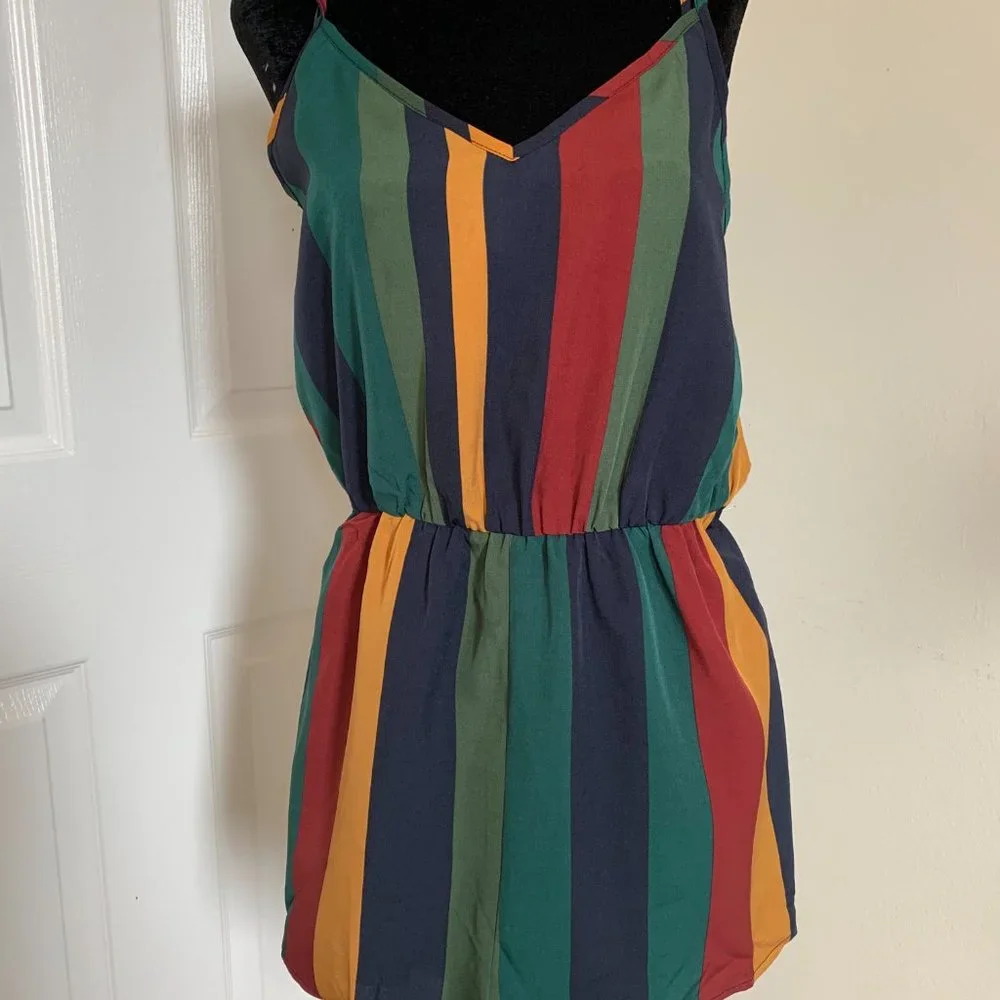 Multi Colour Striped Romper - Picture 6 of 6